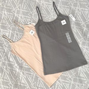 Old Navy - Gray & Cream Tunic Length Tank